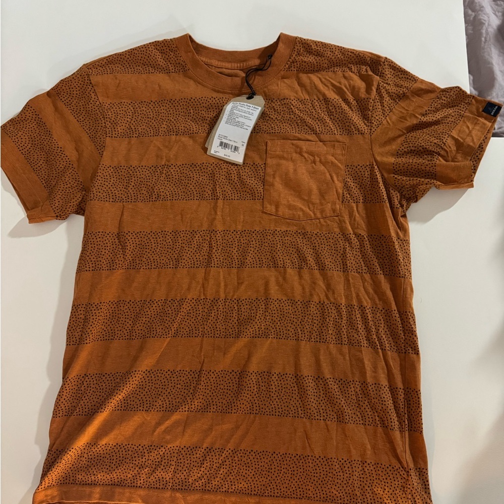 Prana Orange Short Sleeve Tee with Crew Neck